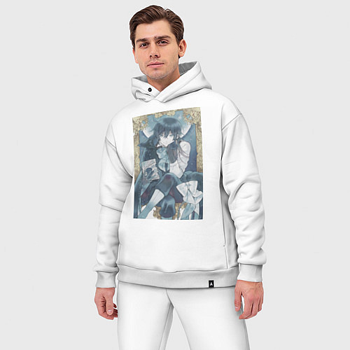 Мужской костюм оверсайз Мемуары Ванитаса цепи / Белый – фото 3