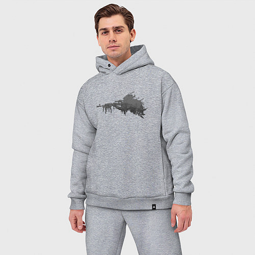 Мужской костюм оверсайз Я куст снайпер / Меланж – фото 3