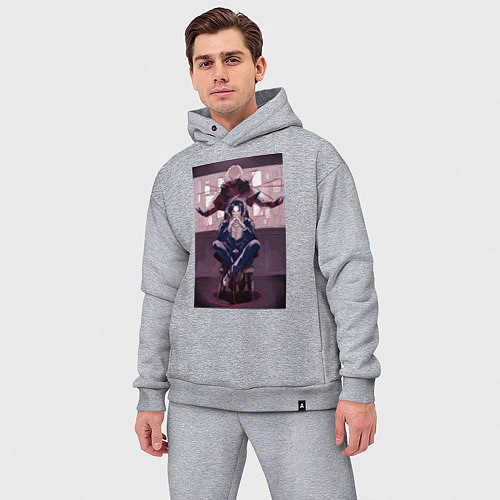 Мужской костюм оверсайз Патриотизм Луис Джеймс Мориарти / Меланж – фото 3