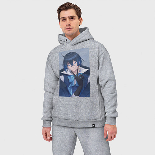 Мужской костюм оверсайз Ванитас в костюме / Меланж – фото 3