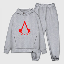 Мужской костюм оверсайз Red logo of assassins, цвет: меланж