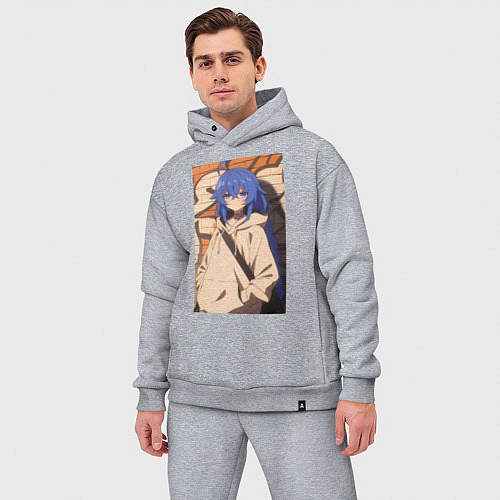 Мужской костюм оверсайз Реинкарнация безработного Рокси Мигурдия арт / Меланж – фото 3