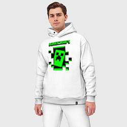 Мужской костюм оверсайз Minecraft the game of gamers, цвет: белый — фото 2
