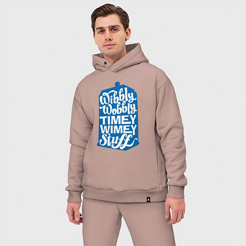 Мужской костюм оверсайз Timey stuff / Пыльно-розовый – фото 3