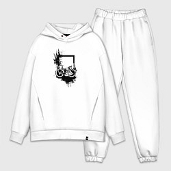 Мужской костюм оверсайз Байк и грязь, цвет: белый