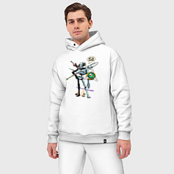 Мужской костюм оверсайз Hit me boyo Hades skeleton, цвет: белый — фото 2