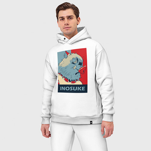 Мужской костюм оверсайз Иноскэ Хасибира / Белый – фото 3