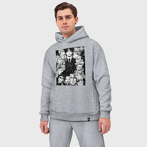 Мужской костюм оверсайз Охотник х Охотник Хролло Люцильфер / Меланж – фото 3