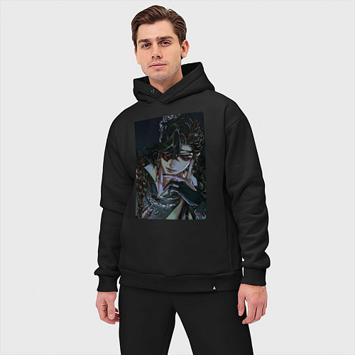 Мужской костюм оверсайз Хуа Чен арт Благословение Небожителей / Черный – фото 3