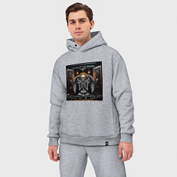 Мужской костюм оверсайз Сингл Скелеты в шкафу, цвет: меланж — фото 2