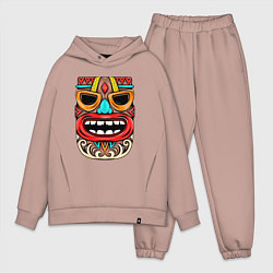 Мужской костюм оверсайз Tiki mask, цвет: пыльно-розовый