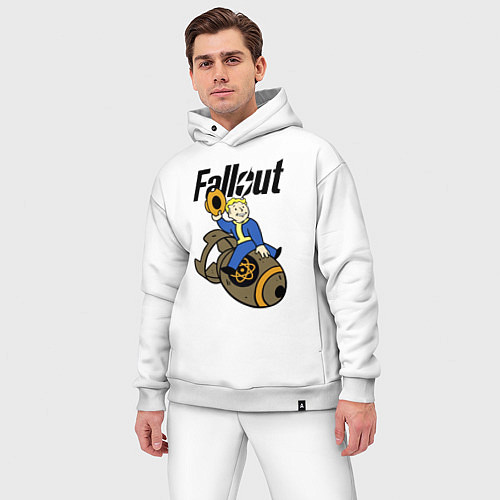 Мужской костюм оверсайз Vault bomb rider / Белый – фото 3