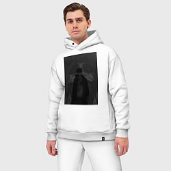 Мужской костюм оверсайз Поднятие уровня в одиночку Джину Сон статуя, цвет: белый — фото 2