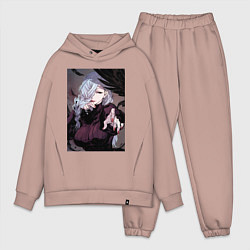 Мужской костюм оверсайз Магическая битва Мэй Мэй маг первого класса, цвет: пыльно-розовый