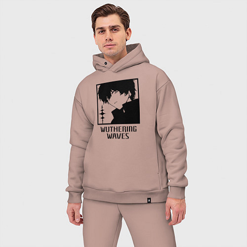 Мужской костюм оверсайз WuWa rover / Пыльно-розовый – фото 3