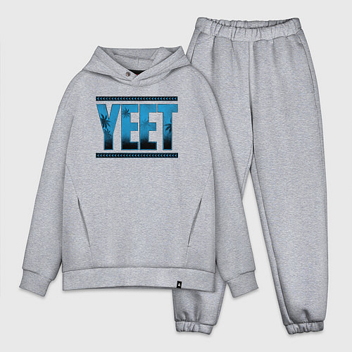 Мужской костюм оверсайз Jey Uso yeet wwe / Меланж – фото 1