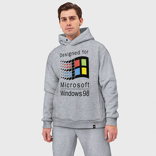 Мужской костюм оверсайз Разработанный для windows 98 / Меланж – фото 3