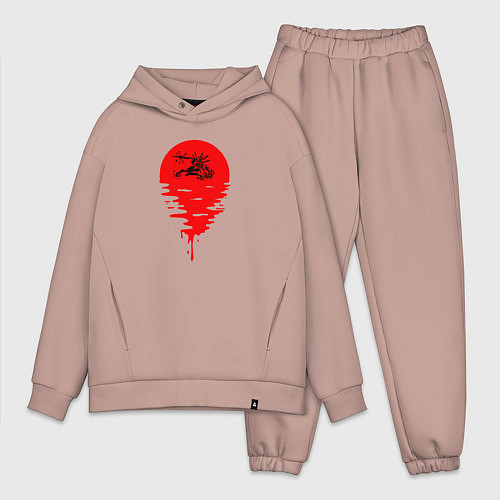 Мужской костюм оверсайз Ultrakill V1 / Пыльно-розовый – фото 1