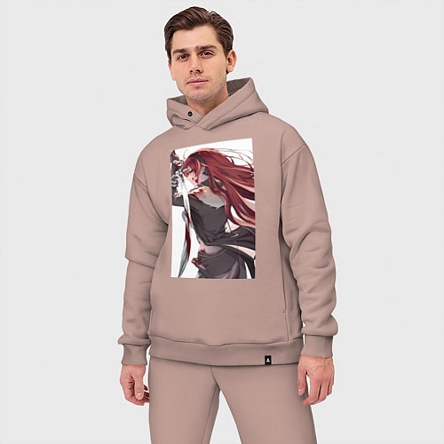 Мужской костюм оверсайз Реинкарнация безработного Бореас Грейрат / Пыльно-розовый – фото 3