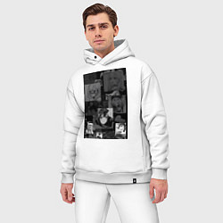 Мужской костюм оверсайз Эта фарфоровая кукла влюбилась, цвет: белый — фото 2