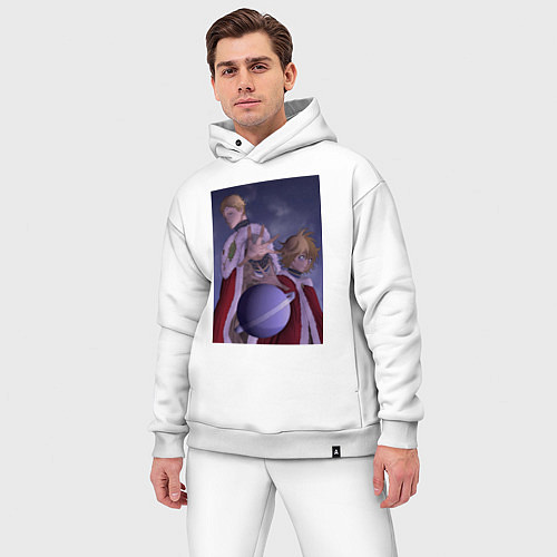 Мужской костюм оверсайз Чёрный клевер Юлиус король магов / Белый – фото 3