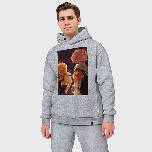 Мужской костюм оверсайз Хвост Феи Нацу Драгнил Люси Хартфилия / Меланж – фото 3