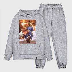 Мужской костюм оверсайз Волчица и пряности Холо с кружкой, цвет: меланж