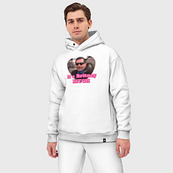 Мужской костюм оверсайз Michael Scott its Breatney B*tch - the office, цвет: белый — фото 2