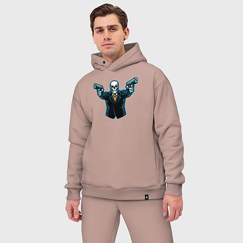 Мужской костюм оверсайз Skeletor killer / Пыльно-розовый – фото 3