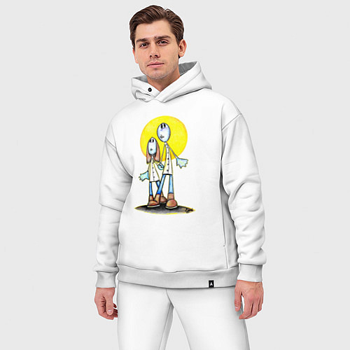 Мужской костюм оверсайз Чудики / Белый – фото 3