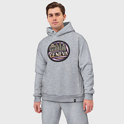 Мужской костюм оверсайз Женева, цвет: меланж — фото 2