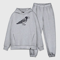 Мужской костюм оверсайз Ворона с денежкой