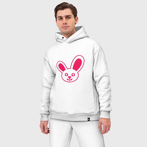 Мужской костюм оверсайз Токсичный заяц / Белый – фото 3
