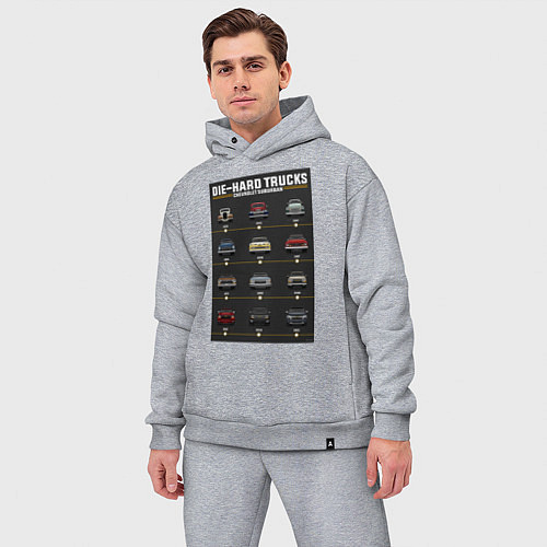 Мужской костюм оверсайз Chevrolet Suburban / Меланж – фото 3