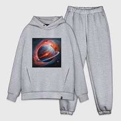 Мужской костюм оверсайз Огненная планета