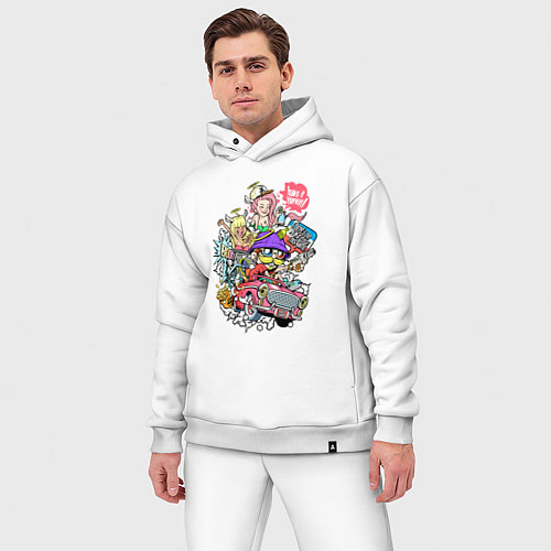 Мужской костюм оверсайз Делай всё по-своему / Белый – фото 3