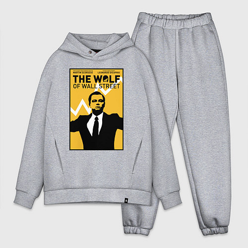 Мужской костюм оверсайз Волк с волстрит - Ди Каприо / Меланж – фото 1