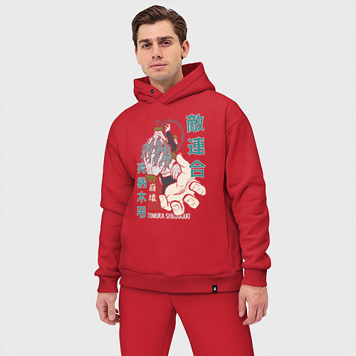 Мужской костюм оверсайз Моя геройская академия Shigaraki Tomura / Красный – фото 3