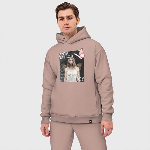 Мужской костюм оверсайз Аня Тейлор - Джой / Пыльно-розовый – фото 3