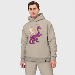 Мужской костюм оверсайз HOMM3 Faerie Dragon, цвет: миндальный — фото 2