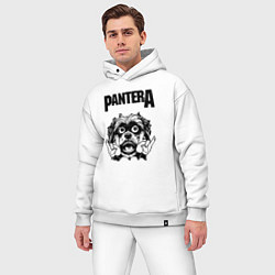 Мужской костюм оверсайз Pantera - rock dog, цвет: белый — фото 2