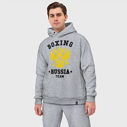 Мужской костюм оверсайз Boxing Russia Team, цвет: меланж — фото 2