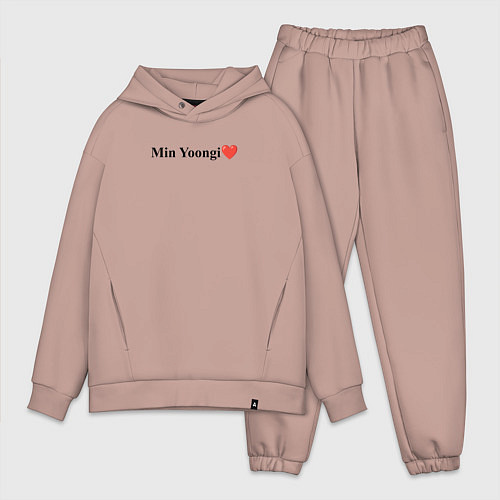Мужской костюм оверсайз BTS Min Yoongi / Пыльно-розовый – фото 1