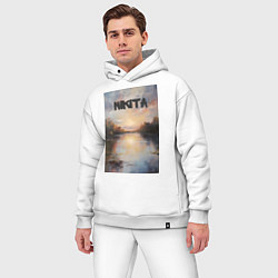 Мужской костюм оверсайз Nikita озеро, цвет: белый — фото 2