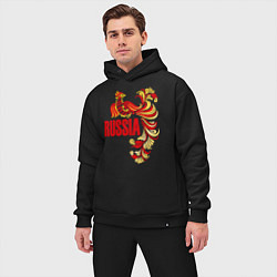 Мужской костюм оверсайз Russia, цвет: черный — фото 2