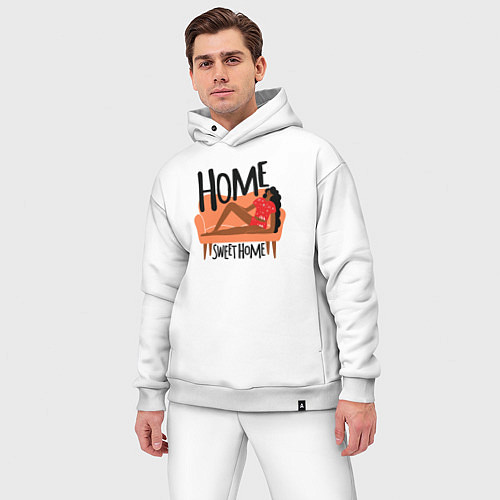 Мужской костюм оверсайз Девушка дома / Белый – фото 3