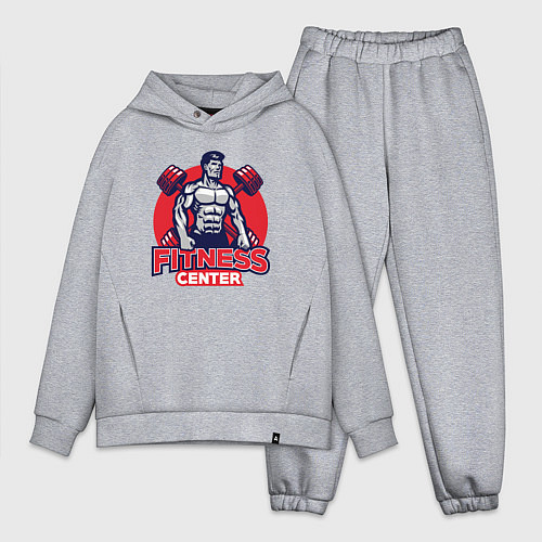 Мужской костюм оверсайз Фитнес центр / Меланж – фото 1
