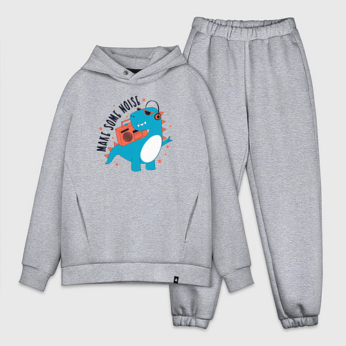 Мужской костюм оверсайз Давай-ка пошумим / Меланж – фото 1