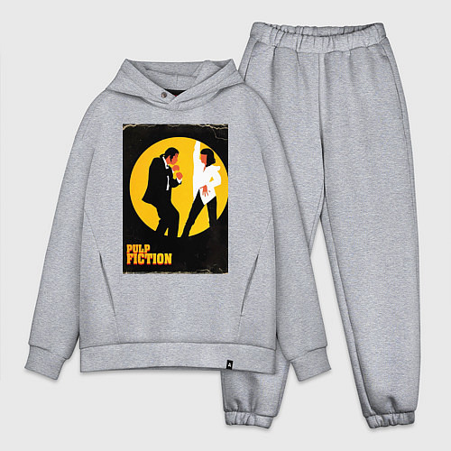 Мужской костюм оверсайз Криминальное чтиво парный танец / Меланж – фото 1