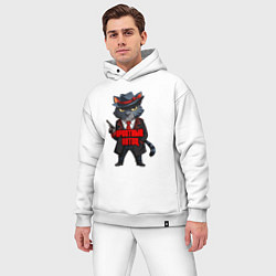 Мужской костюм оверсайз Крестный котец мафия, цвет: белый — фото 2